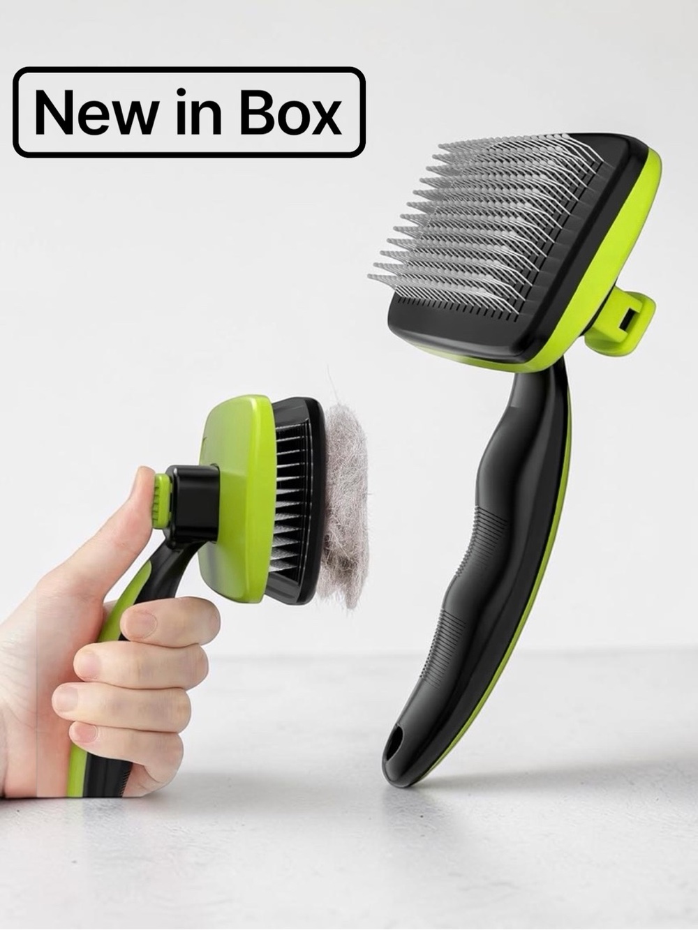 🐕🐈 Pecute Self-Cleaning Slicker Brush for Dogs & Cats